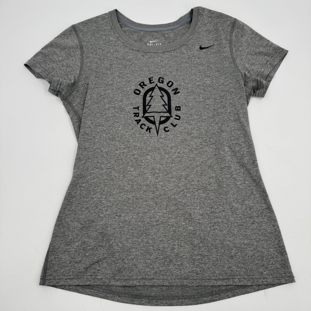 Nike Dri-FIT Oregon‎ Track Club T-Shirt Women's Size Small Athletic Gray